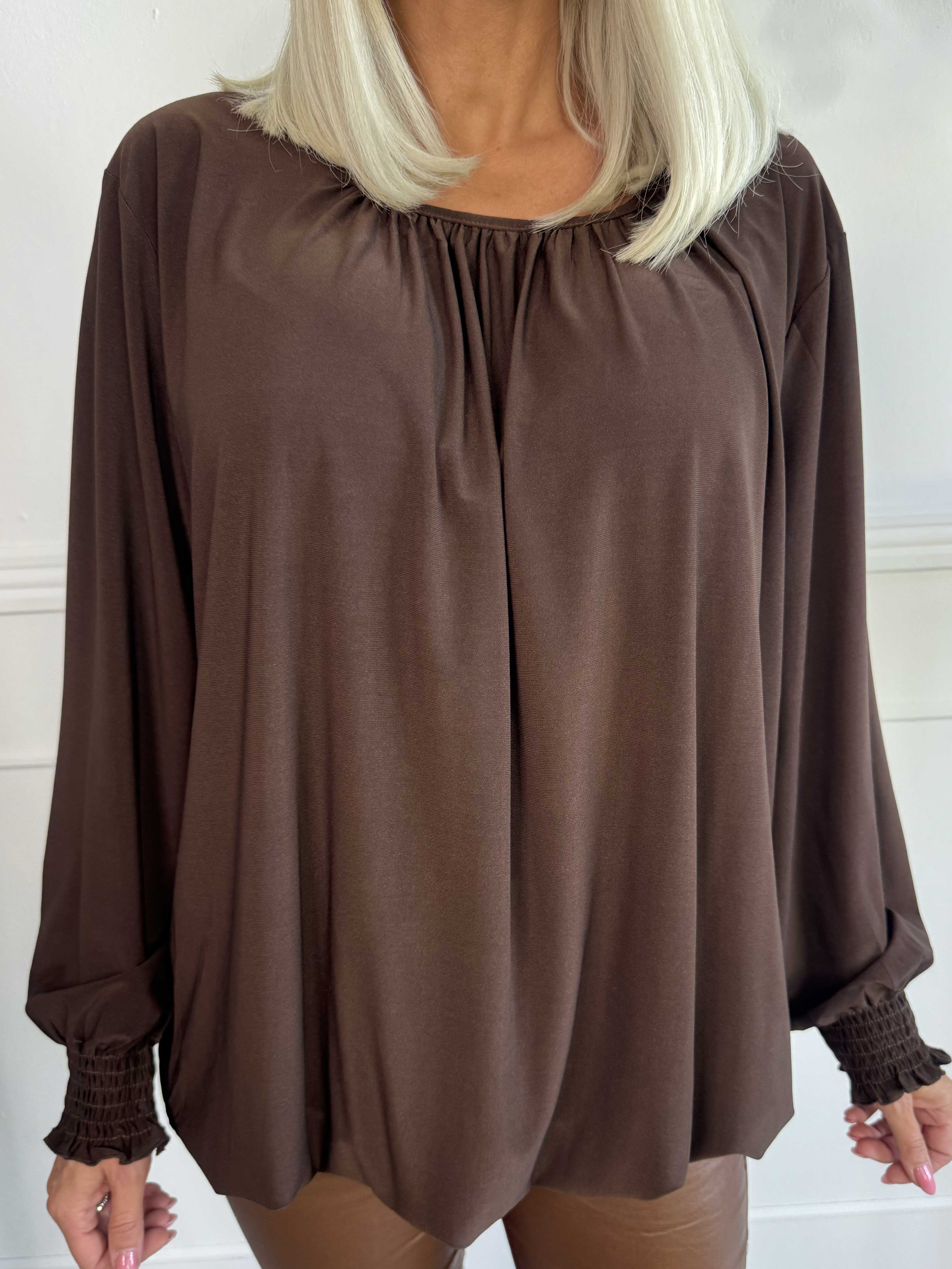 Miracle Plain Shirt L/S - Blus med resår och långa ärmar